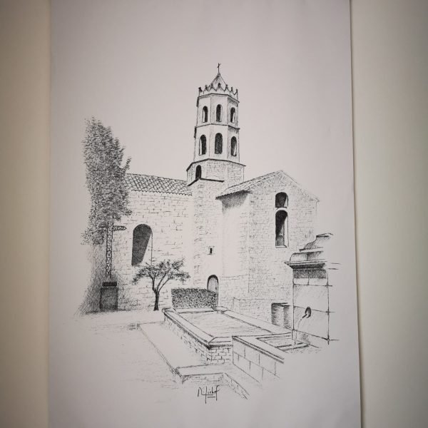 Dessin église de carsan